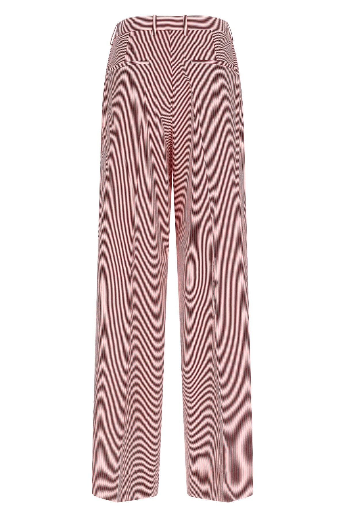 juno tailored pants in striped cotton poplin