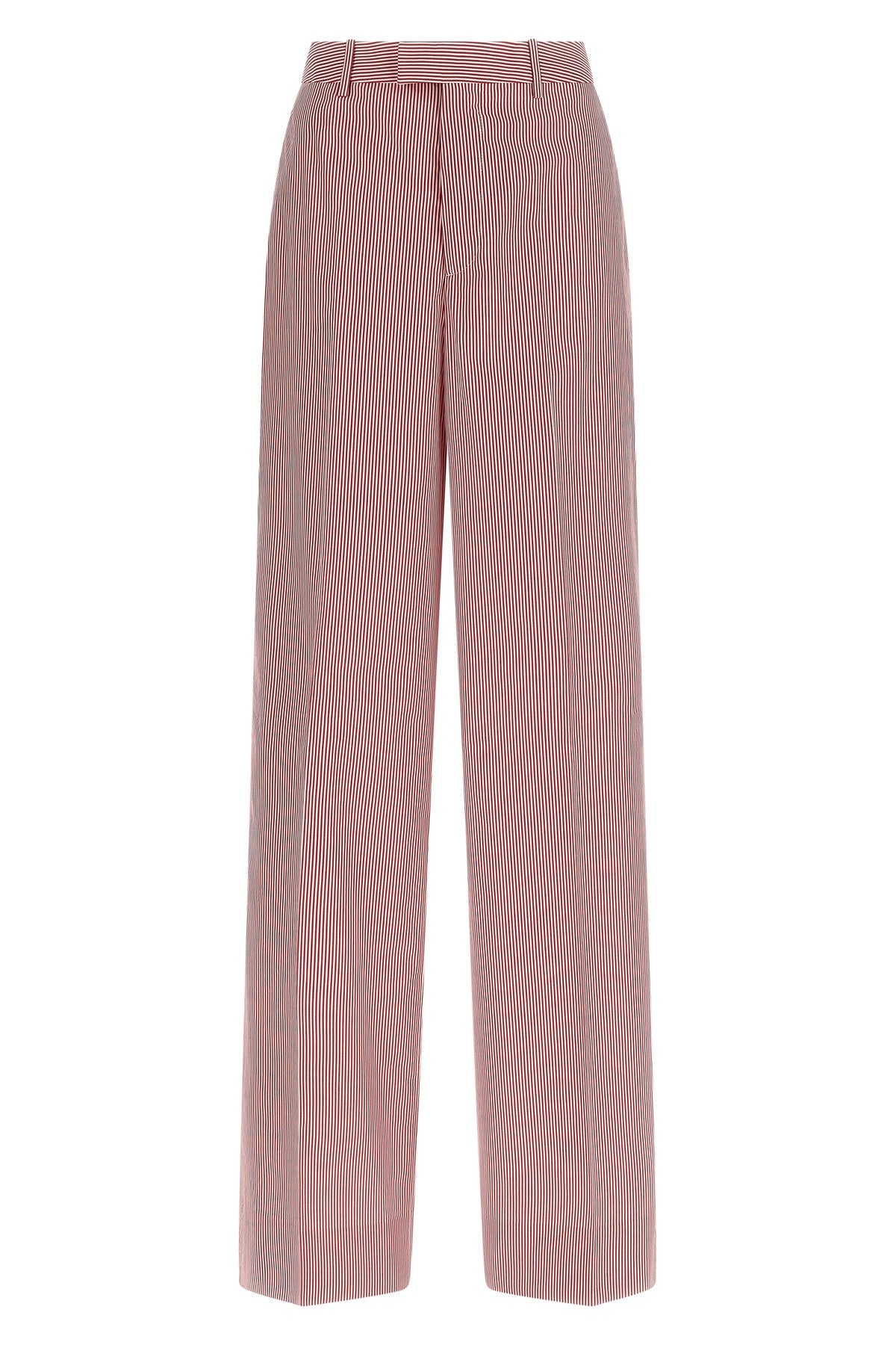 juno tailored pants in striped cotton poplin