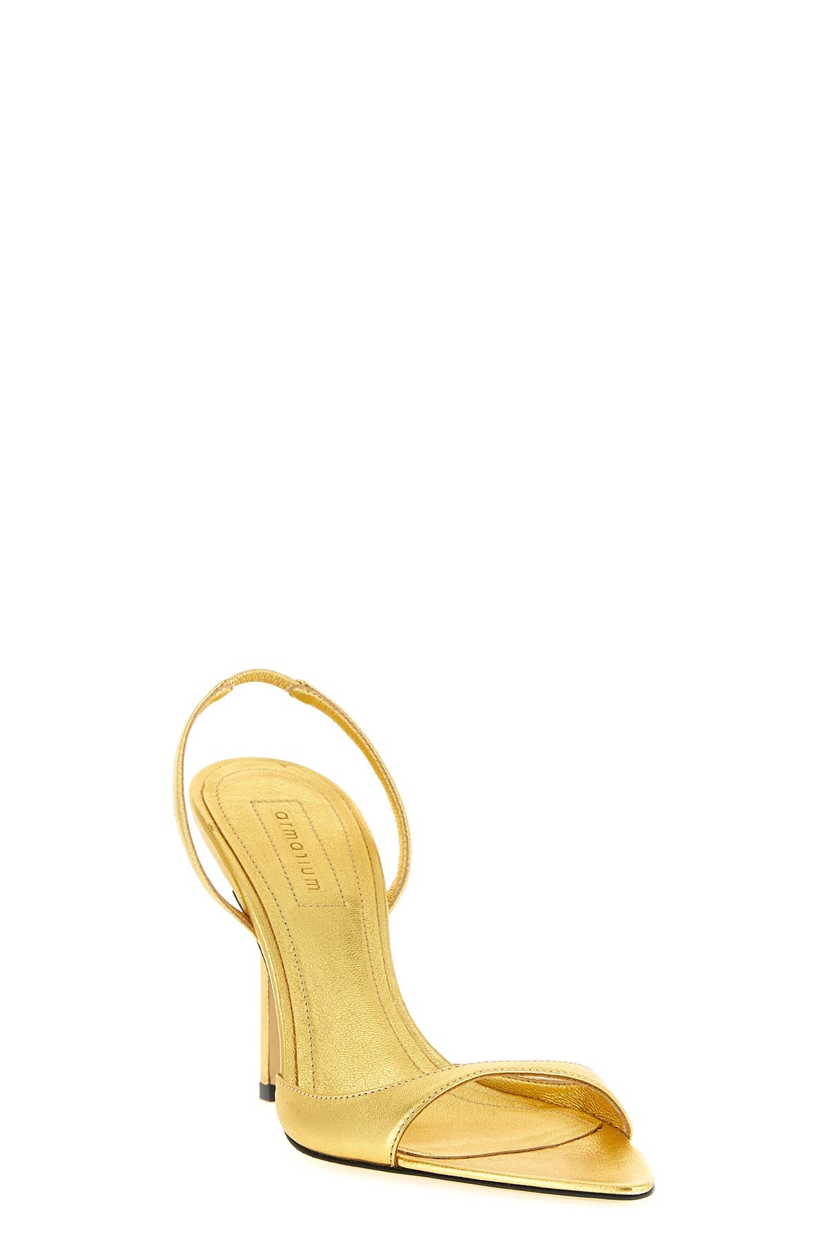giustina sandals in laminated nappa