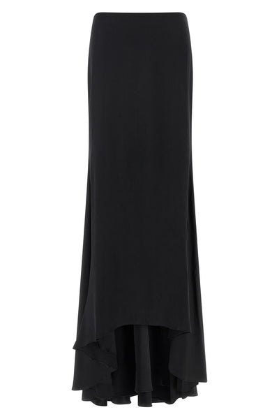 long rima skirt in double stretch silk satin