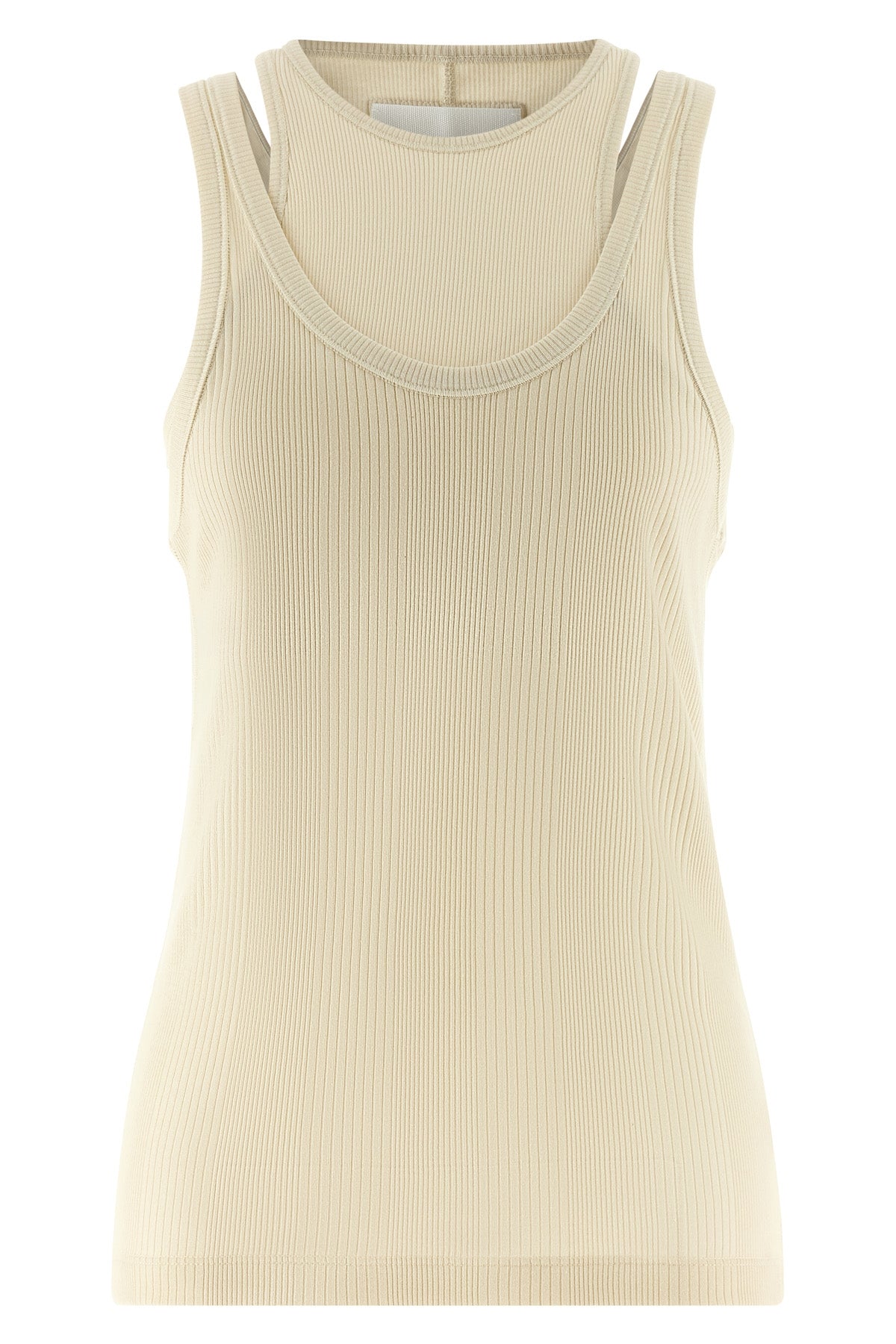 filippa ribbed stretch cotton top