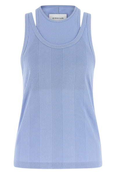 filippa ribbed stretch cotton top