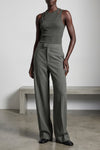 filippa ribbed stretch cotton top
