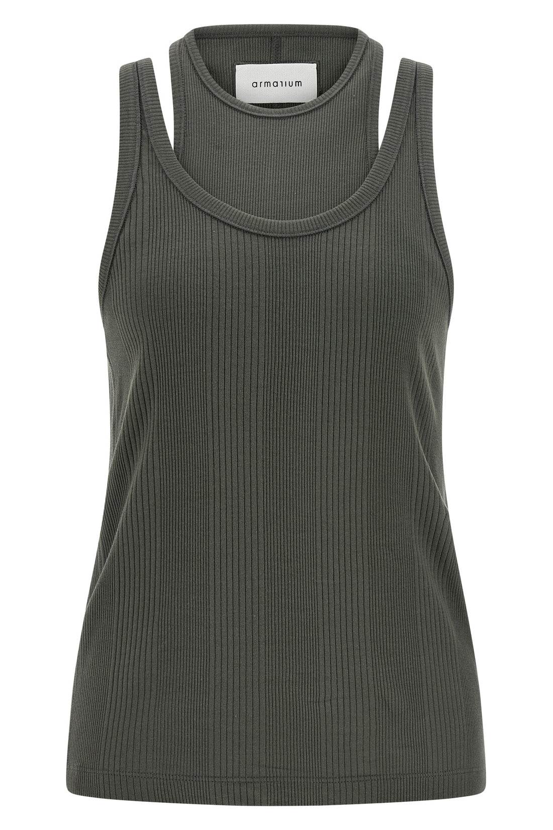 ARMARIUM M filippa ribbed stretch cotton top