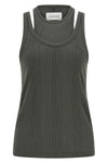 filippa ribbed stretch cotton top