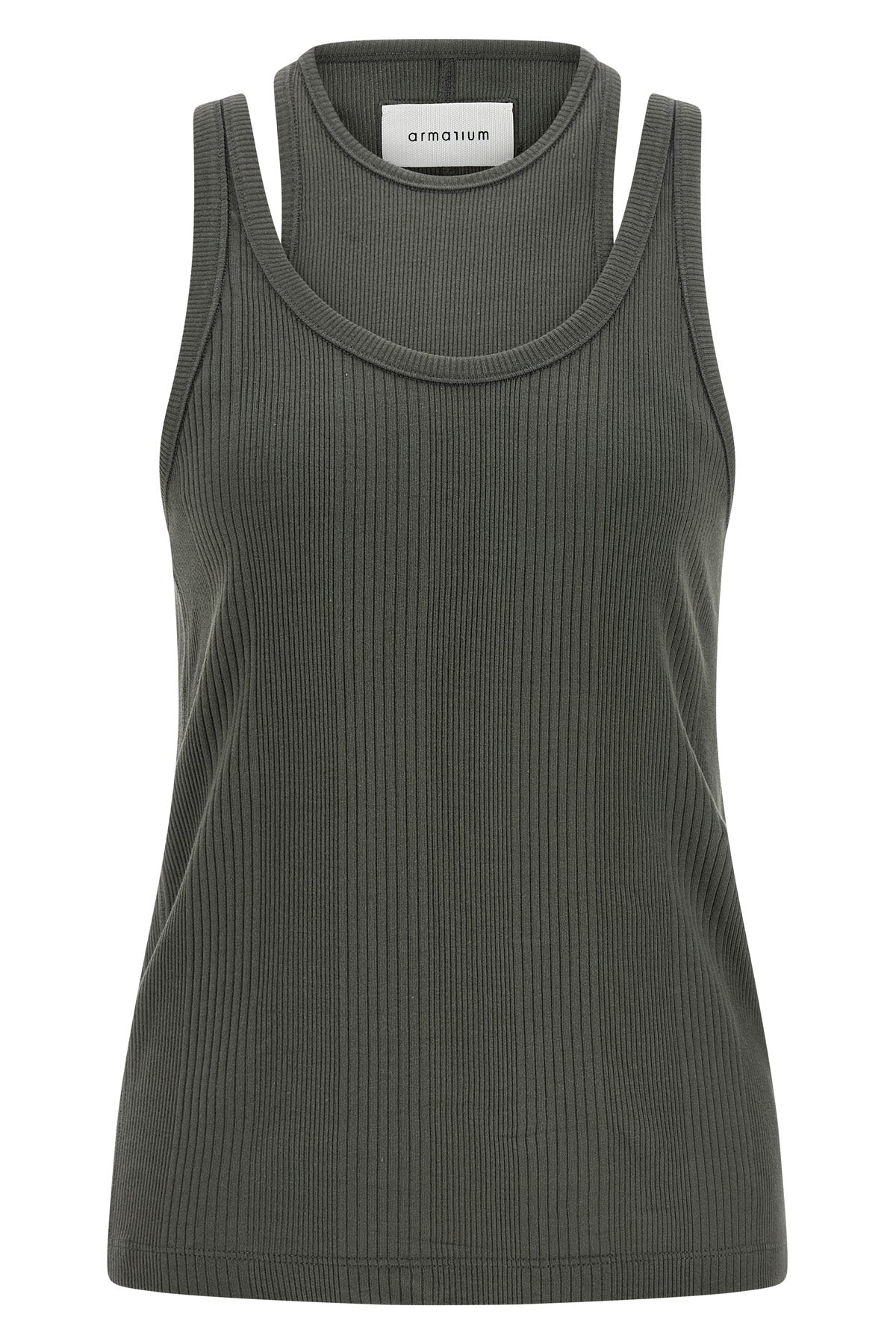filippa ribbed stretch cotton top