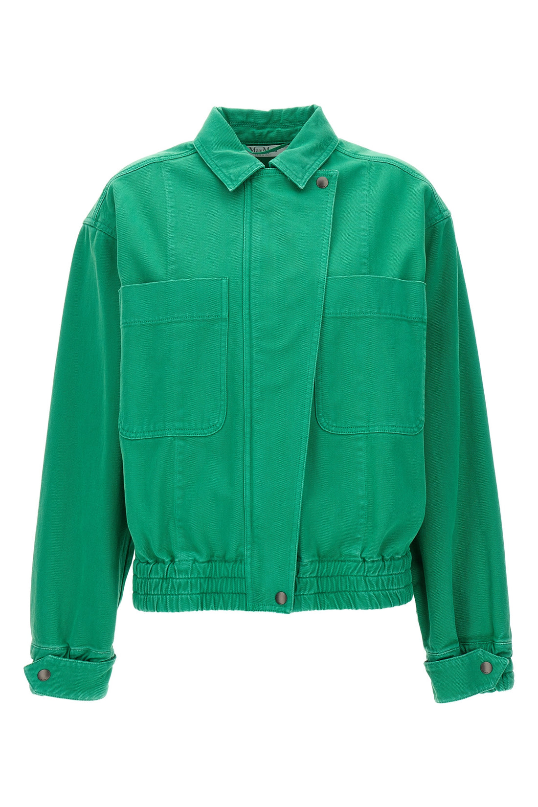 MAX MARA 38 arturo cropped jacket in garment-dyed cotton drill