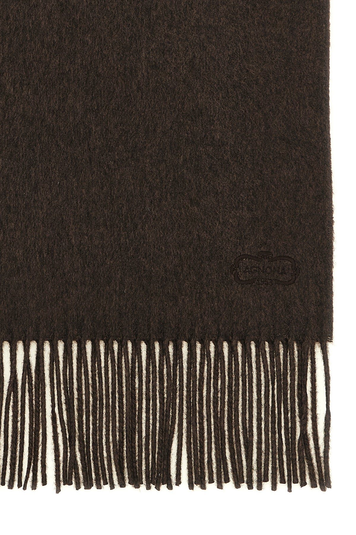 the agnona scarf exemplifies the mastery of the brand in the processing of the f