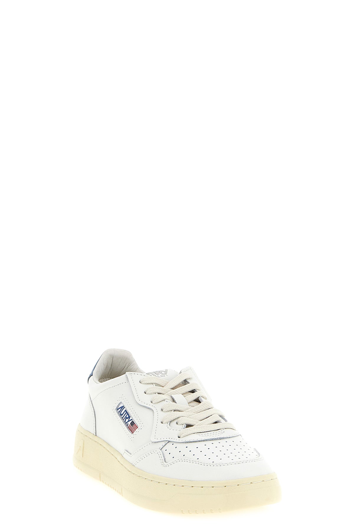 the autry medalist low sneaker features a structured silhouette