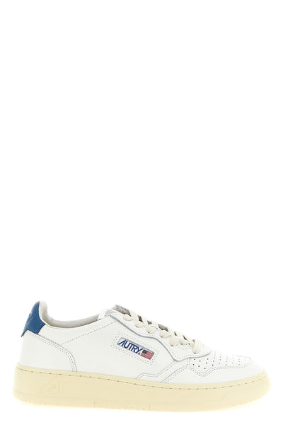 the autry medalist low sneaker features a structured silhouette