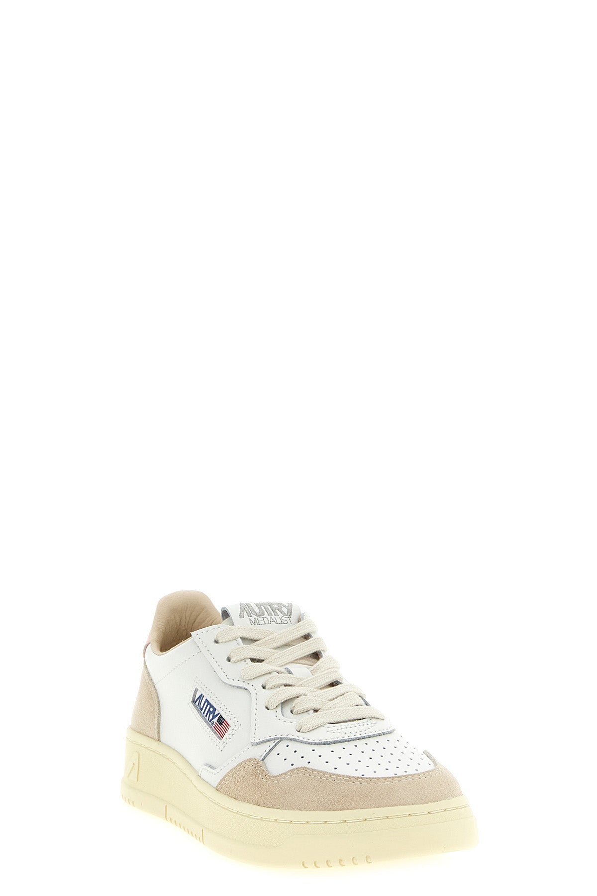 autry 01 two-tone leather and suede sneakers