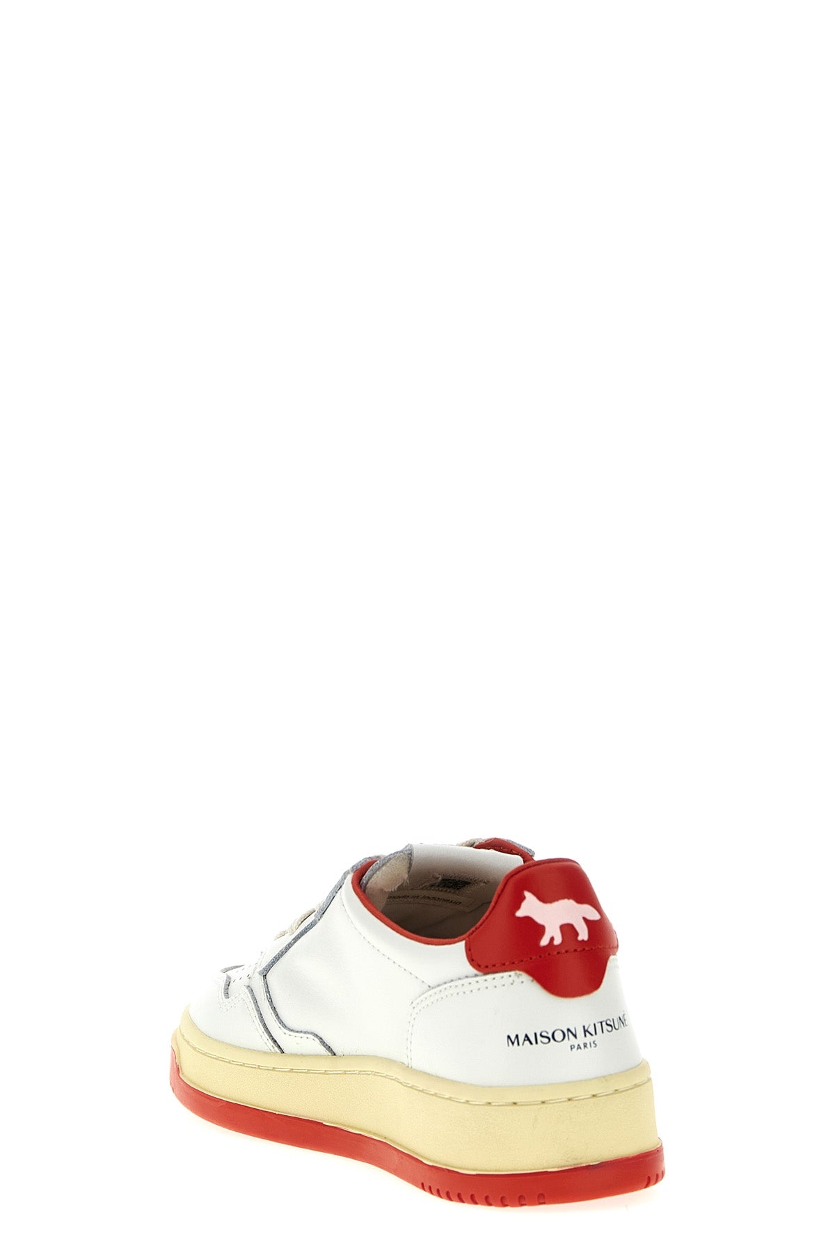 autry x maison kitsuné medalist low leather sneakers