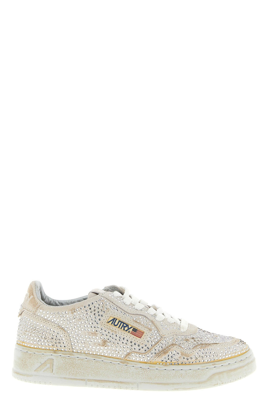 AUTRY 36 medalist capsule bloom sneakers in used-effect suede