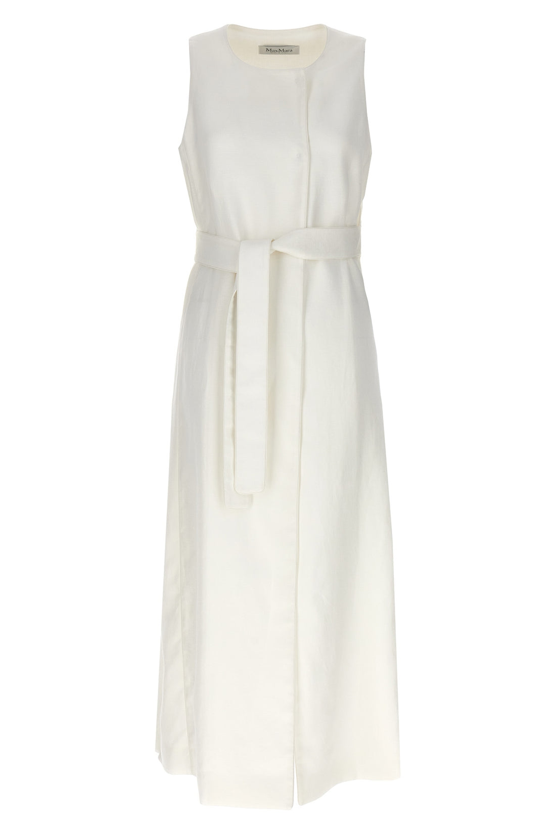 MAX MARA 40 aureo long linen vest
