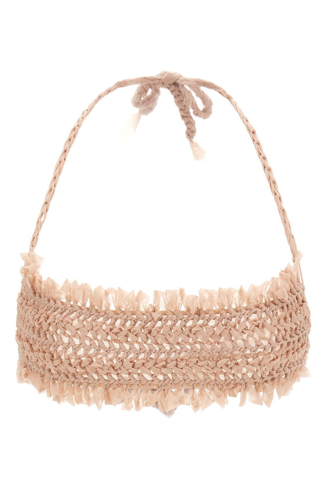 ALLIS OS aurora bikini top in stretch tulle handmade
