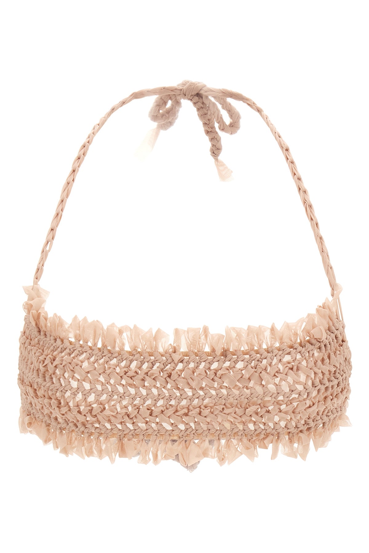 aurora bikini top in stretch tulle handmade
