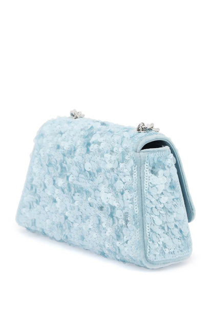 sequined bow mini shoulder bag