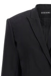 cropped single-breasted stretch wool blazer