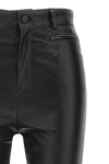 napa leather leggings in leather and stretch fabric