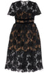 midi lace dress with bows