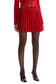 pleated knit mini skirt