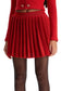 pleated knit mini skirt