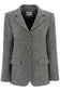 herringbone three-button blazer