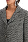 herringbone three-button blazer