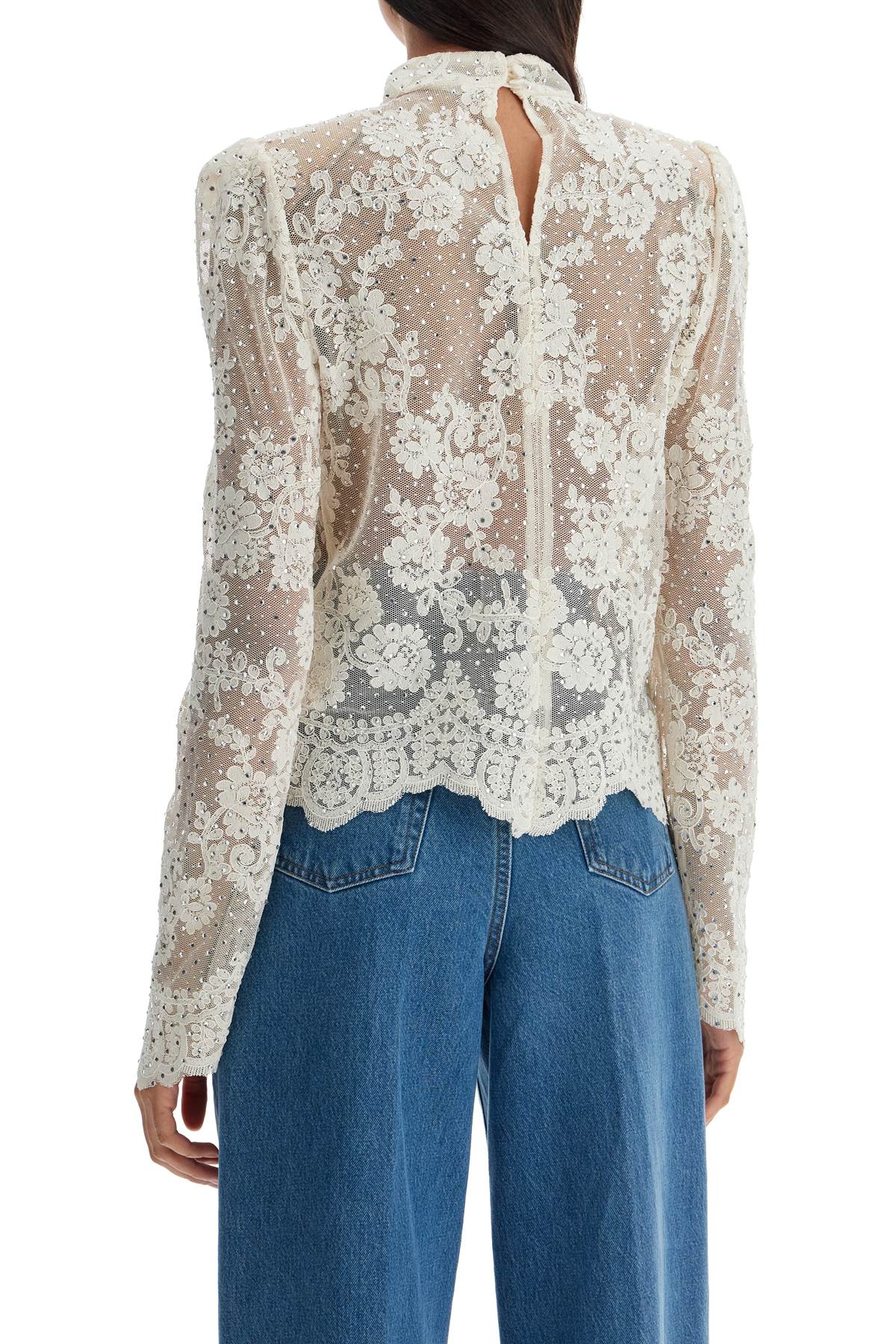 lace top with rhinest