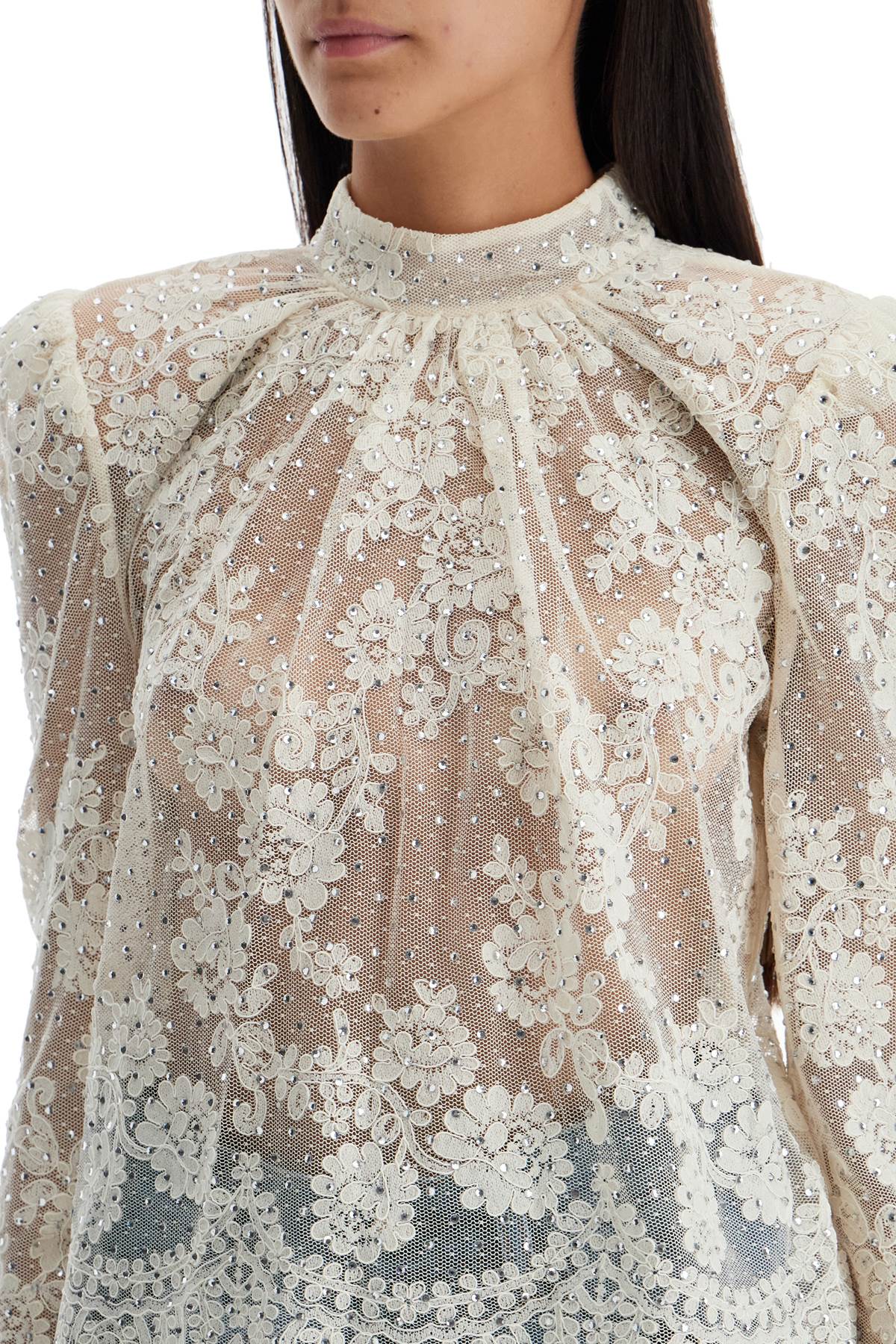 lace top with rhinest