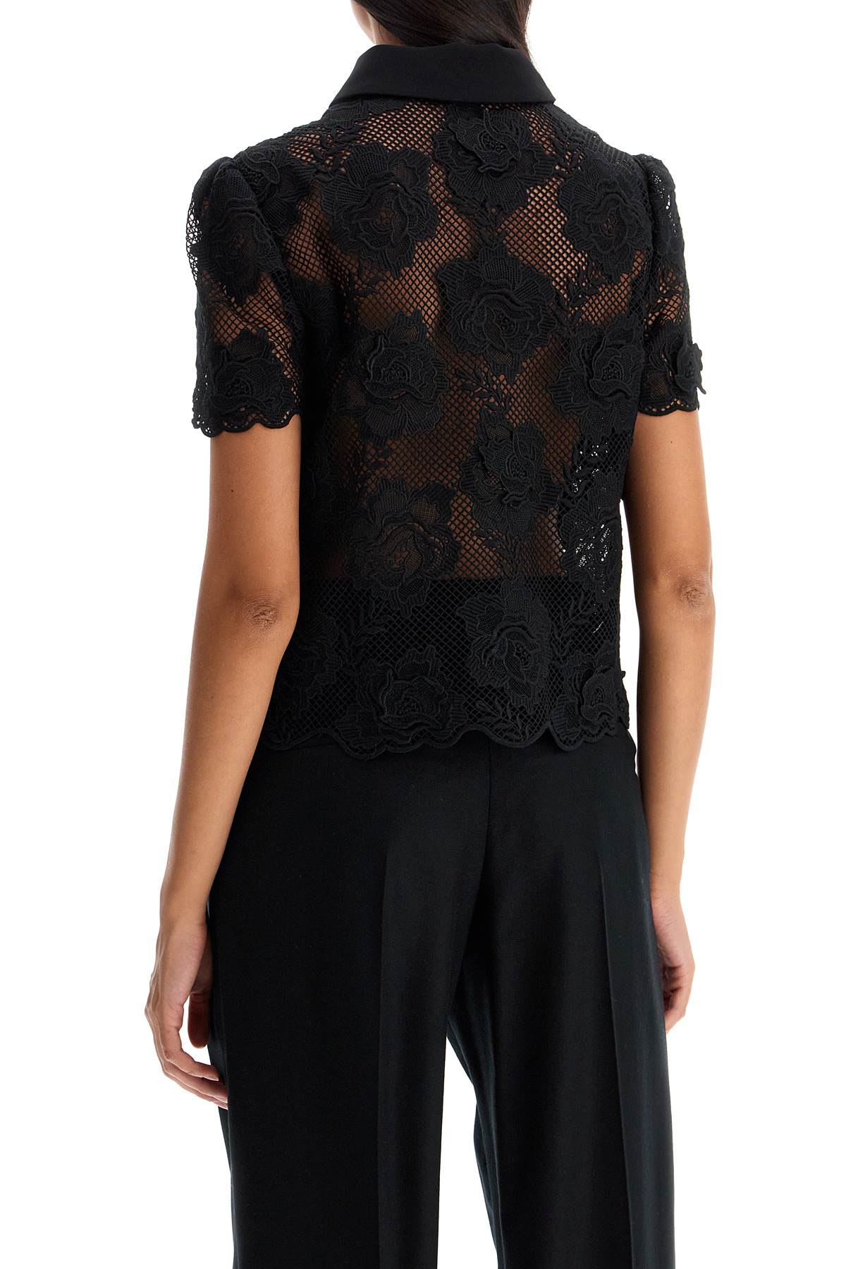 lace top with buttons.