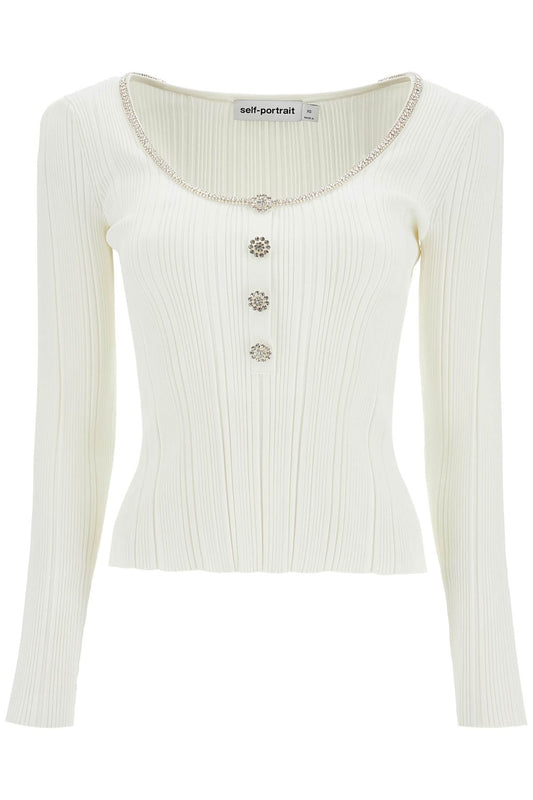 long-sleeved top with crystals