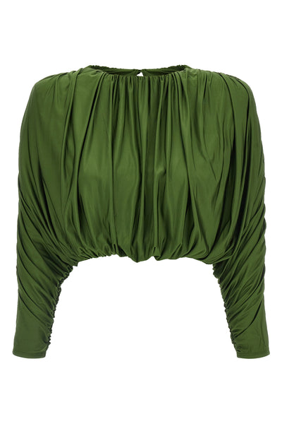 the self-portrait top redefines proportions through bold sartorial architecture