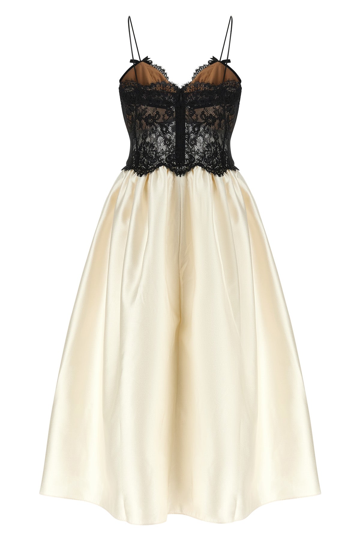 the self-portrait midi dress defines a sophisticated model through a play of mat