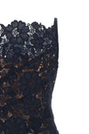 the self-portrait midi dress in navy blue is distinguished by a fit-and-flare mo