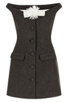 the self portrait short dress is distinguished by a structured model