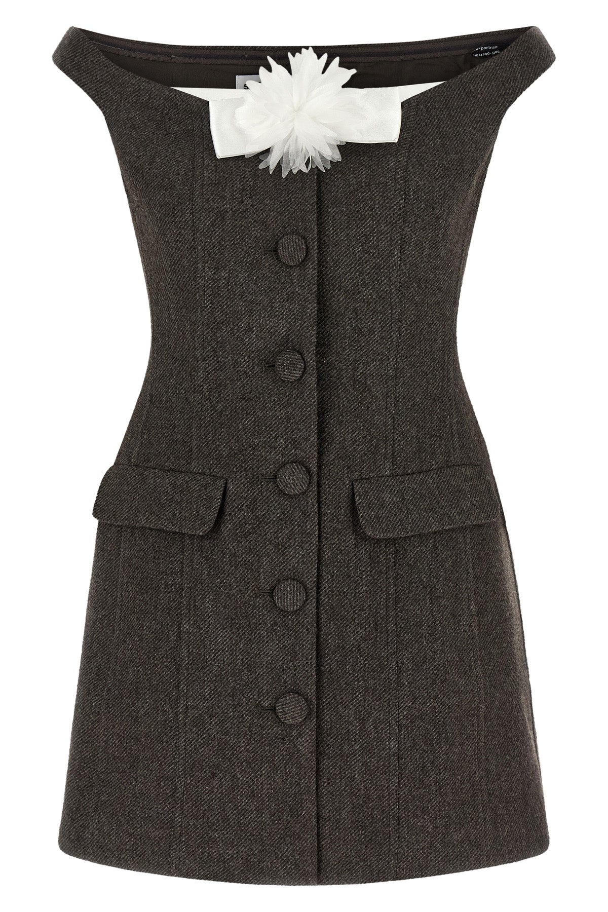 the self portrait short dress is distinguished by a structured model