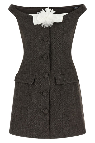 the self portrait short dress is distinguished by a structured model