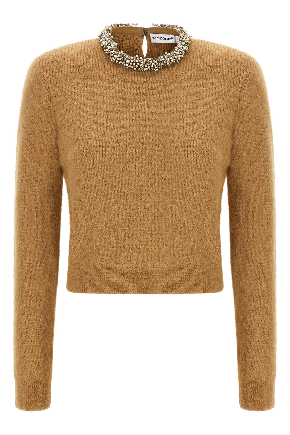 SELF PORTRAIT M the self-portrait crewneck sweater redefines everyday elegance through a clever