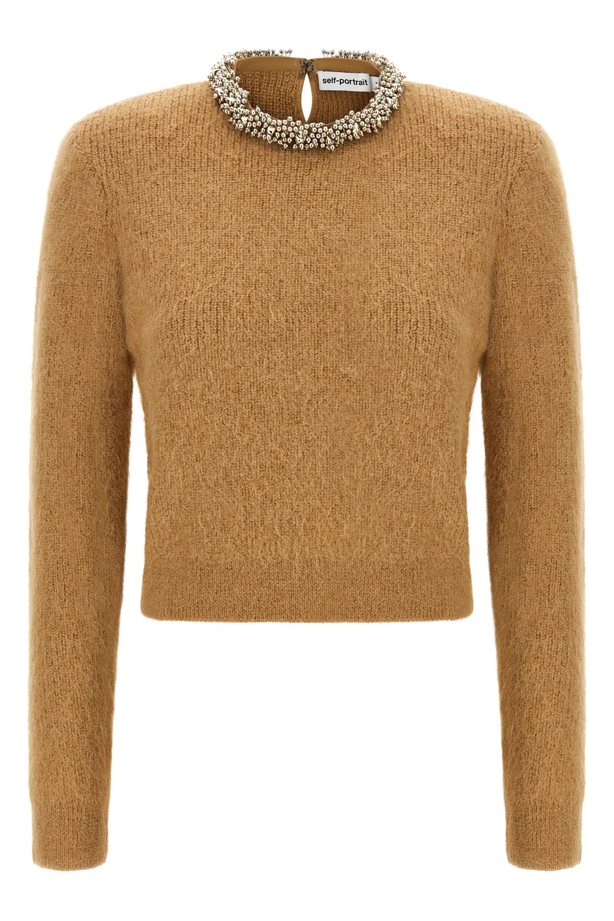 the self-portrait crewneck sweater redefines everyday elegance through a clever