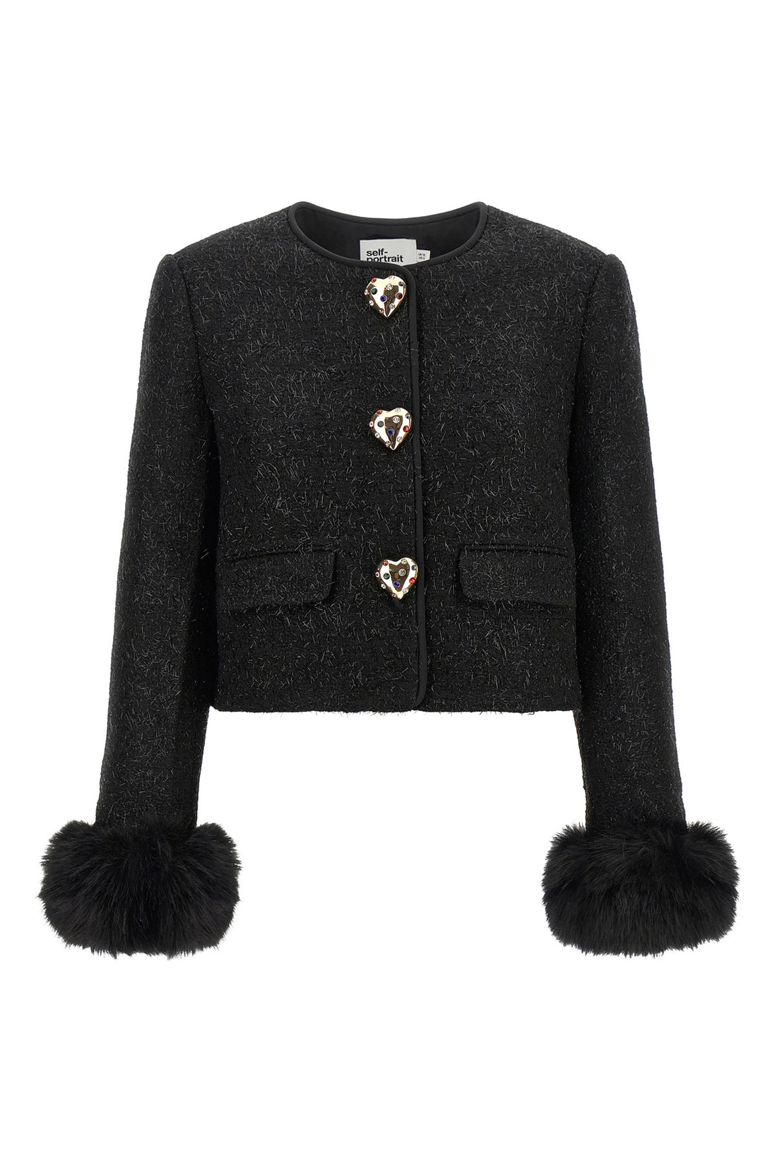 SELF PORTRAIT 6 the self-portrait cropped jacket redefines the codes of contemporary tailoring t