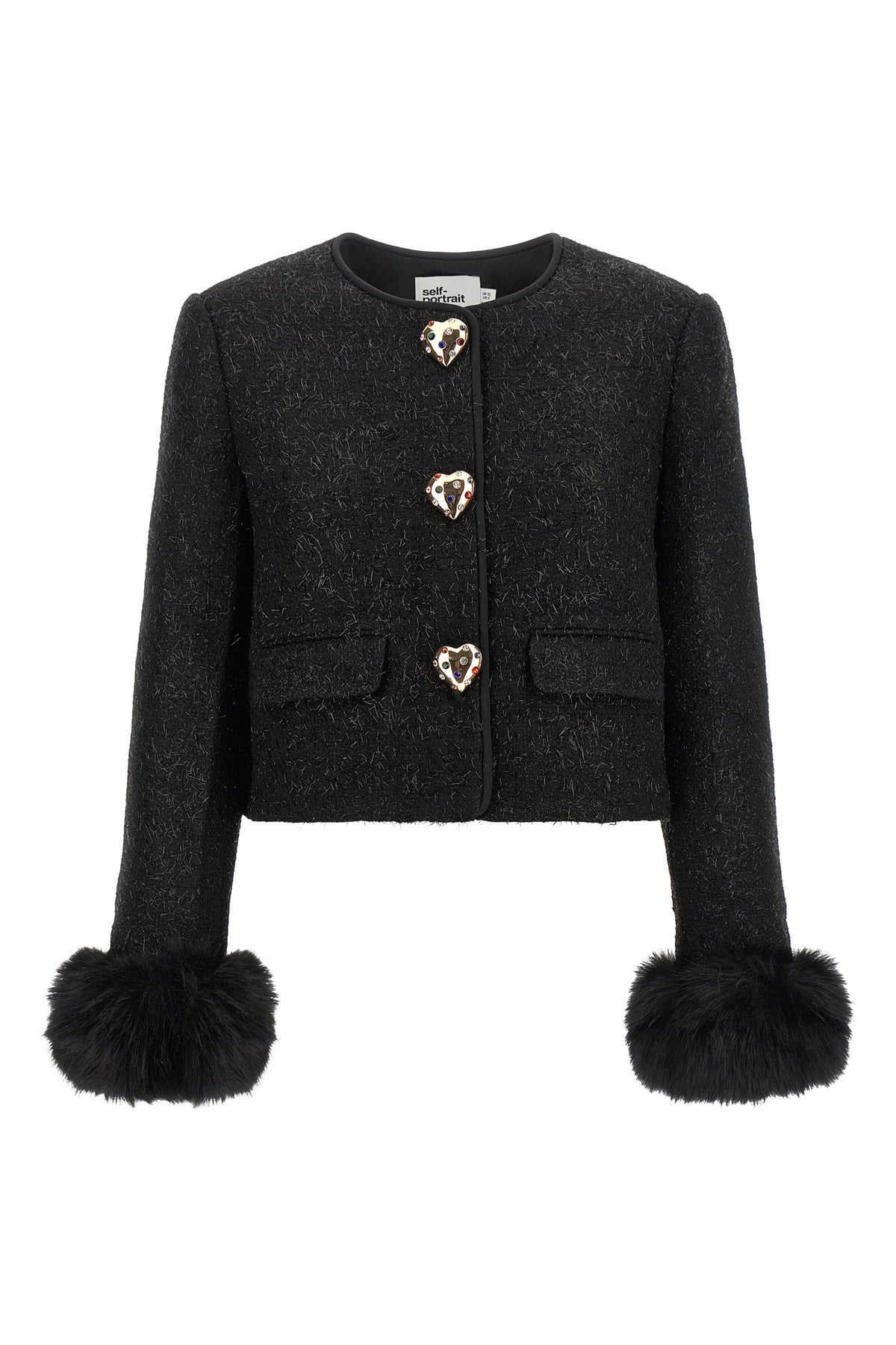 the self-portrait cropped jacket redefines the codes of contemporary tailoring t