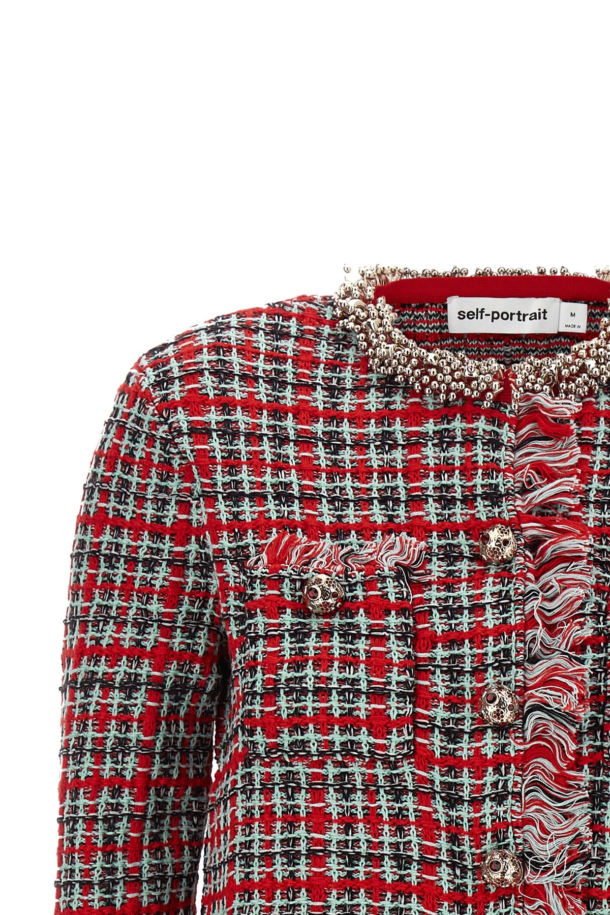 the self-portrait cropped jacket redefines the codes of contemporary tailoring t