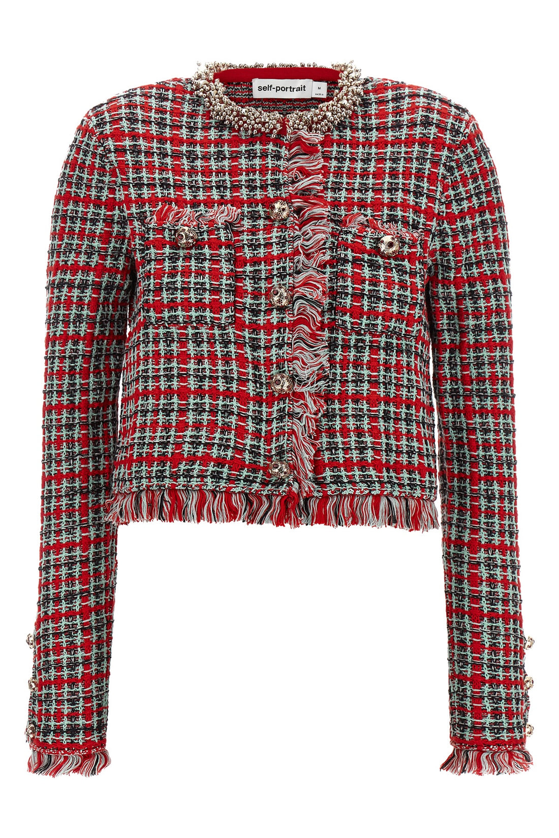 SELF PORTRAIT M the self-portrait cropped jacket redefines the codes of contemporary tailoring t