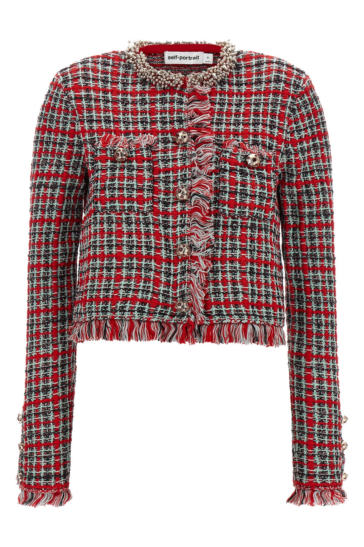 the self-portrait cropped jacket redefines the codes of contemporary tailoring t