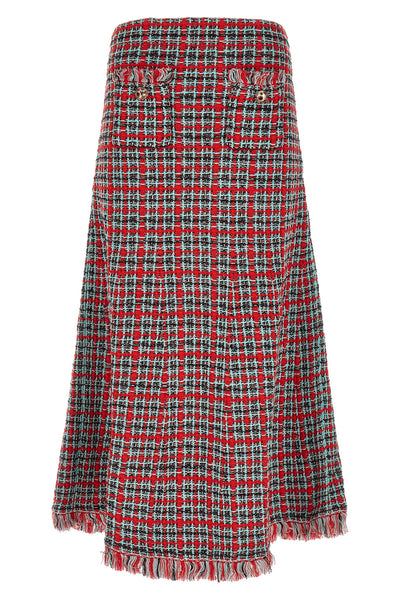 the self-portrait midi skirt defines contemporary tailoring through a flared a-s
