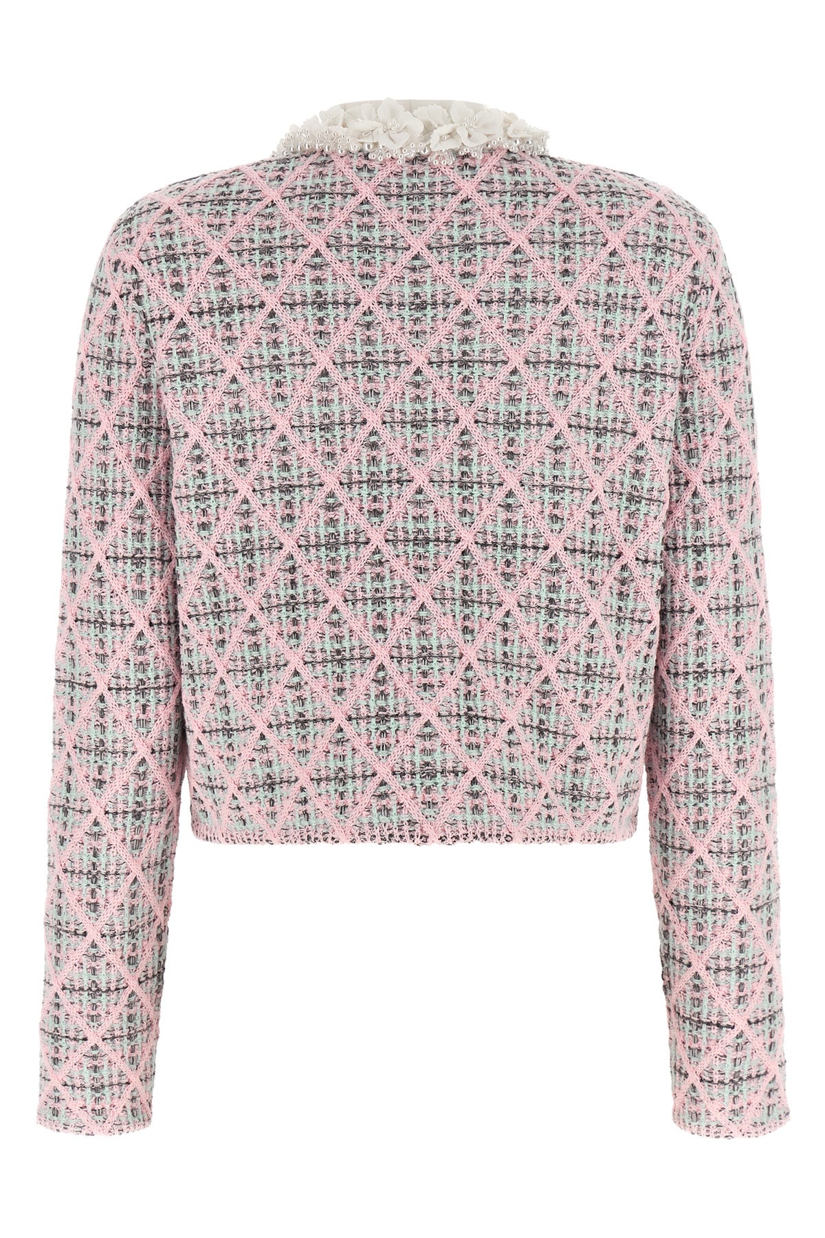 the self-portrait cardigan redefines everyday elegance through a cropped model