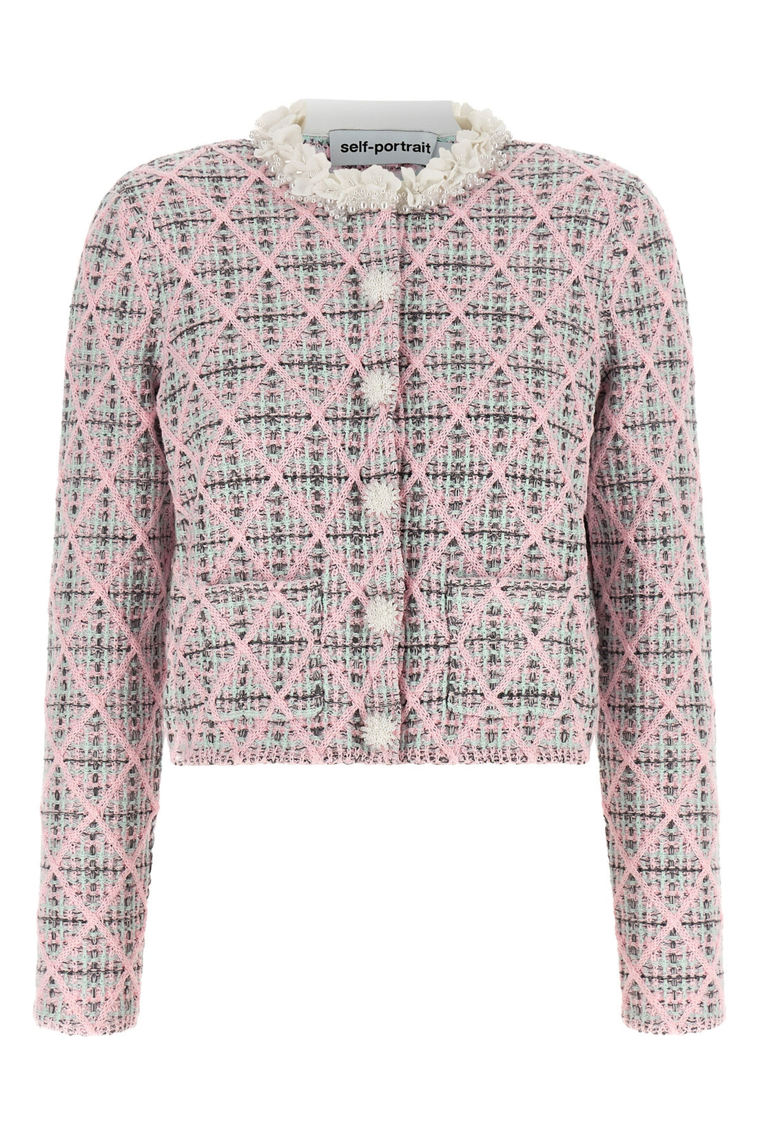 SELF PORTRAIT M the self-portrait cardigan redefines everyday elegance through a cropped model
