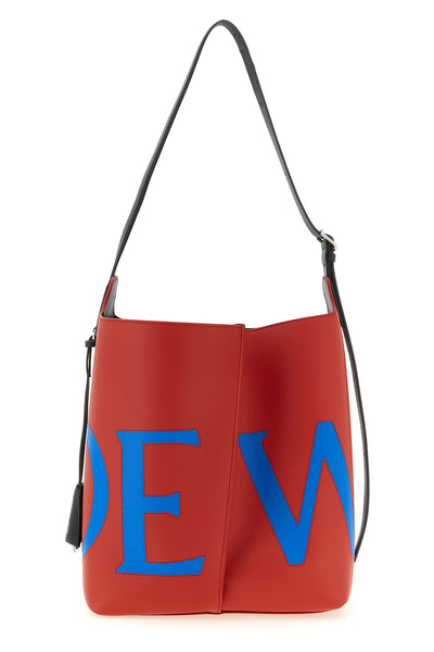 the loewe bilbao large bucket redefines geometric volumes through a trapezoid