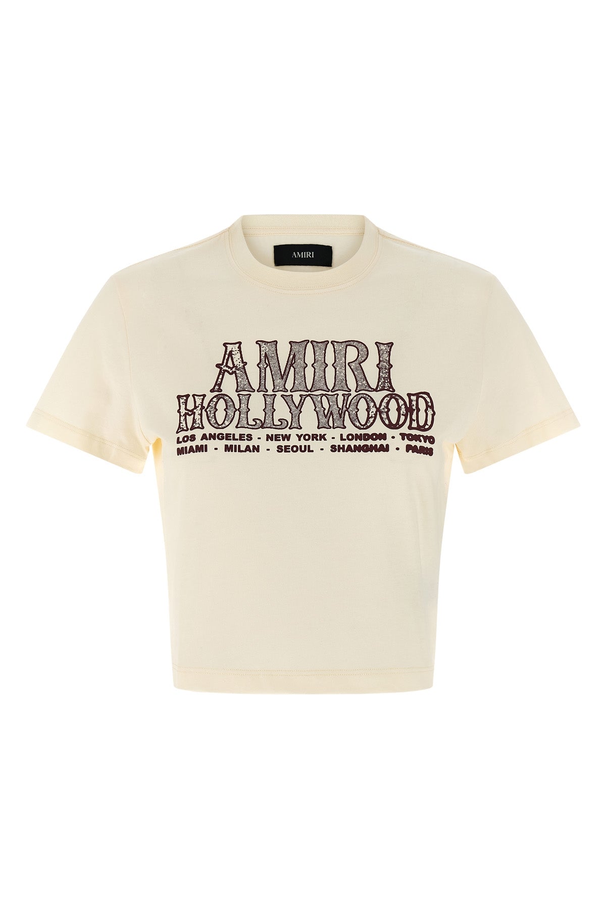 hollywood tee cotton crewneck cropped t-shirt